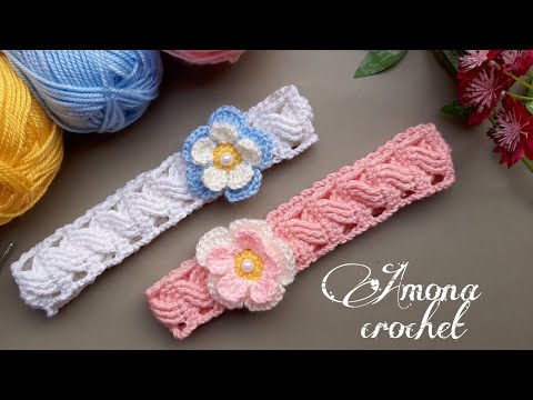 Easy Crochet Headband بندانة كروشية سهله للمبتدئين سورتيت ربطة شعر مشروع من الكروشية توك عيد كروشية 