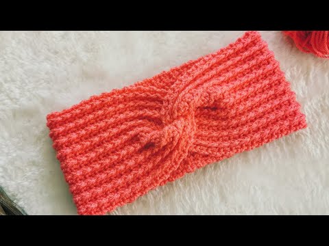 Crochet Head Band ربطه شعر بالكروشيه بطريقه جدا سهله 