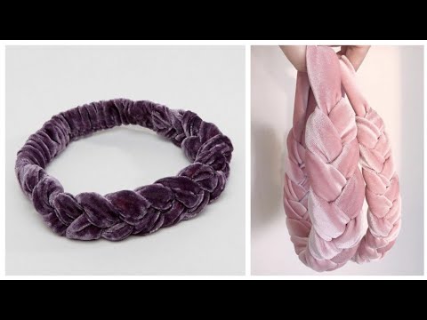 خياطة بندانة للرأس مضفرة How To Make Braided Headband With Elastic Diy Project Headband Tutorial 