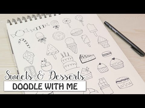 Doodle With Me Sweets And Desserts Doodles 