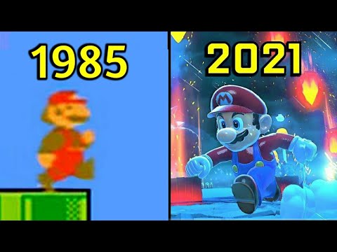 تطور لعبة ماريو قبل وبعد 1985 2021 Evolution Of Super Mario 