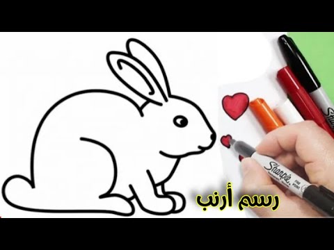 رسم أرنب سهل، رسم سهل، تعليم الرسم، رسومات سهلة، تعلم الرسم 