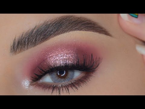 مكياج زهري ناعم وفخم Soft Glam Pink Makeup Look 