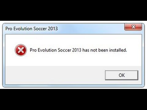 إصلاح مشكلة لم يتم تثبيت Pro Evolution Soccer 2013 حل لمشكلة 