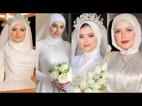 عرايس افراح ب لفات حجاب مختلفة Roll Hijab For Wedding مع حواء والطفل 