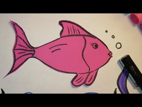 أشغال فنية سمكة بالقص و اللصق How To Make Paper Fish 