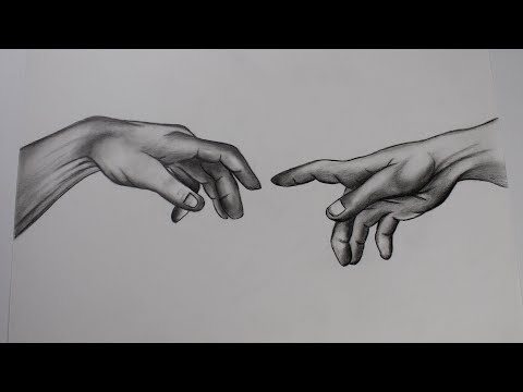 How To Draw The Creation Of Adam Hands Step By Step Pencil Drawing 