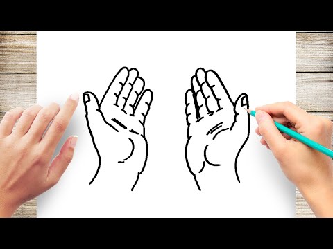 How To Draw Open Hands Prayer 