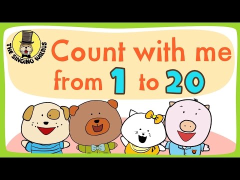 Number Song 1 20 For Children Counting Numbers The Singing Walrus 