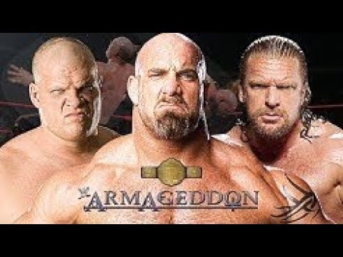 المباراة الأسطورية جولدبيرج ضد كين ضد تريبل إتش هي مباراة على لقب WWE 