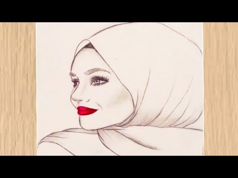 How To Draw A Girl With Hijab رسم بنات محجبات رسم بنت محجبة Adım Adım örtülü Bir Kız çizin رسم سهل 