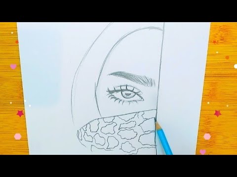 Hijab Girl Drawing Easy تعليم رسم بنت محجبة سهلة للمبتدئين 