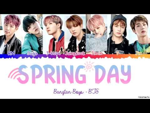 BTS BTS Spring Day Lyrics Color Coded Han Rom Eng 