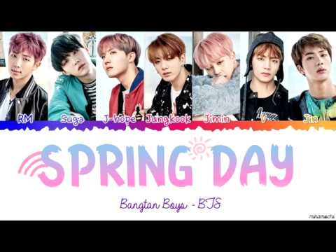 BTS 방탄소년단 Spring Day 봄날 Lyrics Color Coded Han Rom Eng 