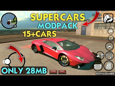 28MB SuperCars Mod لـ GTA San Andreas Android Supercars Mod Pack Premium Cars Cars Mod Pack 