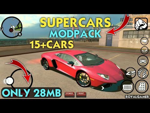 28MB SuperCars Mod For GTA San Andreas Android Supercars Mod Pack Premium Cars Cars Mod Pack 