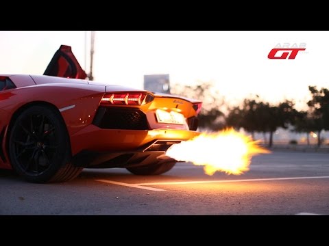 تسارع و صوت سيارة لامبورجيني أفينتادور Lamborghini Aventador Sound Acceleration 