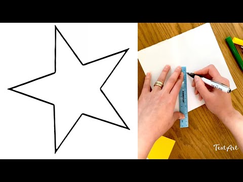 طريقة رسم النجمة باحترافية وبمقاسات مزبوطة للمبتدئين How To Draw A Perfect Star For Beginners 