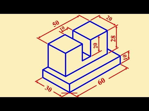 الصف الأول صناعي رسم فني رسم المنظور الهندسي والمساقط الثلاثة للمجسمات المركبة ٢ أ محمد ربيع 