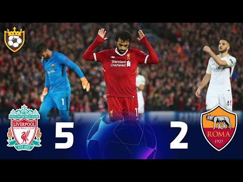 أفضل مباراة لمحمد صلاح مع ليفربول ليفربول 5 2 روما دوري أبطال أوروبا 2018 ذهاب نصف النهائي FHD 