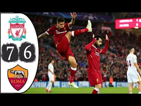 ملخص مباراة ليفربول وروما 7 6 سوبر هاتريك محمد صلاح دوري أبطال أوروبا HD 