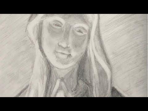 رسم السيدة العذراء مريم سريعًا 