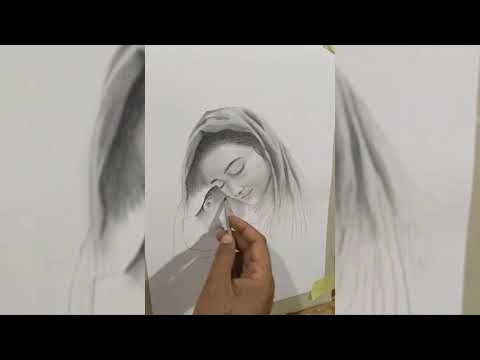 رسم صورة مريم العذراء 