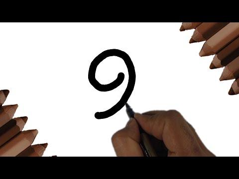 كيفية تحويل الرقم 9 الى رسم طاووس خطوة بخطوة How To Convert The Number 9 Into A Peacock Drawing 