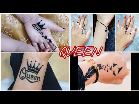 طريقة رسم حنه Queen وقلب رسم الحنا فى أقل من دقيقة رسومات حنه للعروسه روووعه 