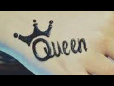 طريقة رسم Queen بالحنا رسومات حنه Queen تعليم رسم حنه كلمه Queen رسم حنة Tattoo 
