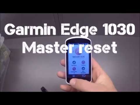 Garmin Edge 1030 Master Reset 