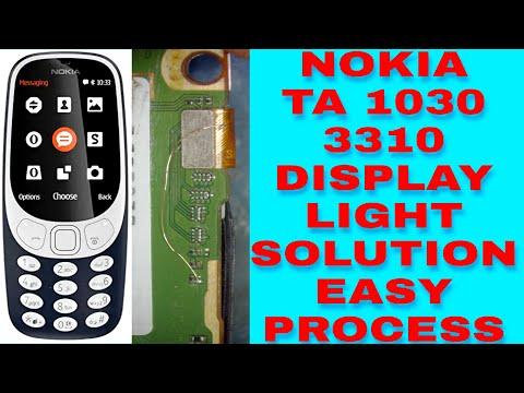 Nokia TA 1030 3310 LCD Light Jumper Solution Nokia TA 1030 Display Light Problem Solution 