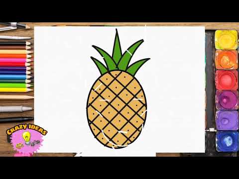 كيف ترسم اناناس طريقة رسم اناناس خطوة بخطوة رسم سهل How To Draw Pineapple 