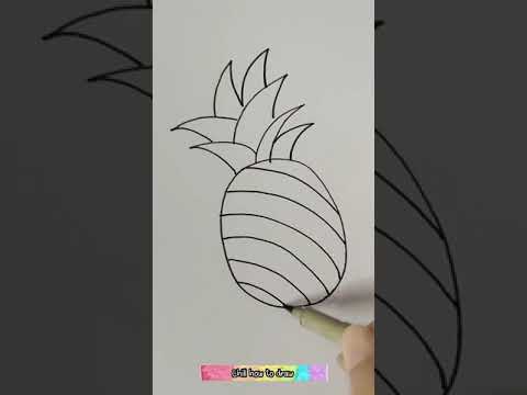 How To Draw Simple Pineapple Drawing Draw I Chill How To Draw 