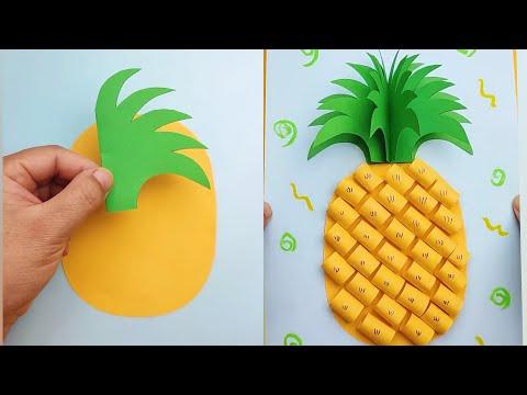 DIY Paper Pineapple Making 