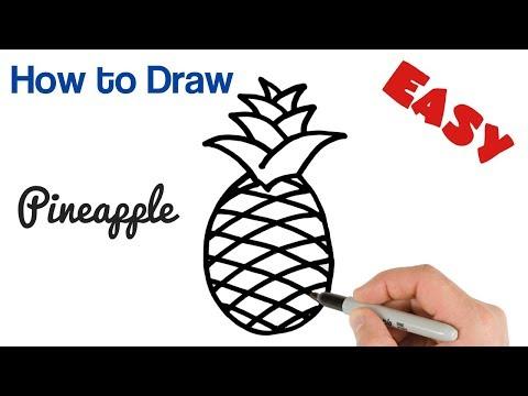 How To Draw A Pineapple Super Easy For Beginners 