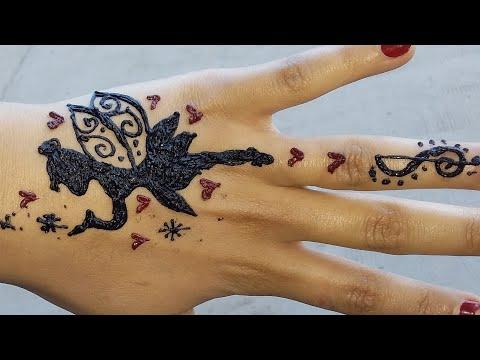ارسمي تنه ورنه بالحنه في البيت سهله وسيطه وجميله جدا Beautiful Henna Drawing 