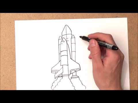 كيفية رسم صاروخ 