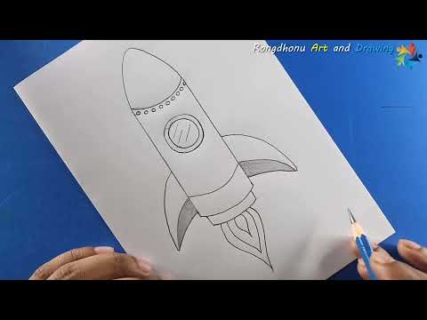 How To Draw A Rocket Easy Simple Drawing 
