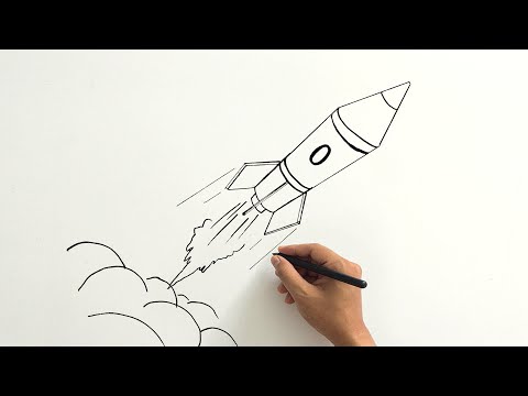 ROCKET DRAWING How To Draw Rocket 