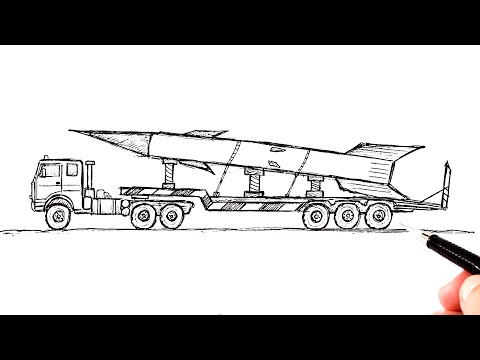 كيفية رسم ناقل صاروخ عسكري 