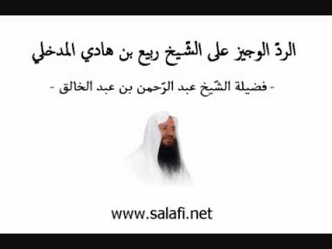 الرد المختصر على الشيخ ربيع المدخلي 