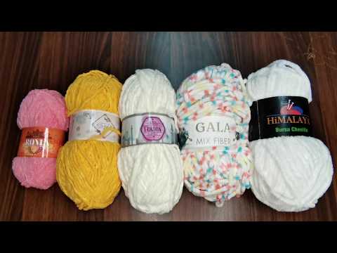 مقارنه بين أنواع الخيوط القطيفه أنواع خيوط الكروشيه Crochet Yarns 