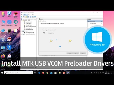 Install MTK USB VCOM Drivers On Windows 10 MTK USB Preloader 