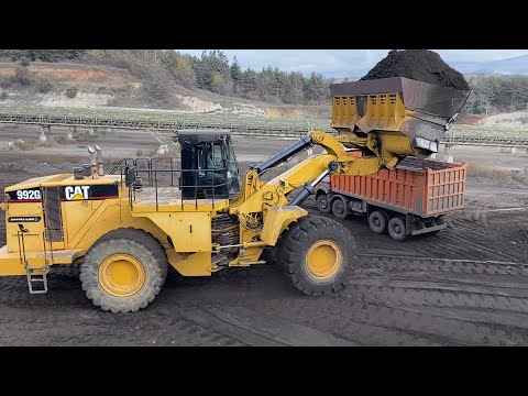 Caterpillar 992G Wheel Loader Loading Trucks With 1 Pass Sotiriadis Labrianidis Mining 
