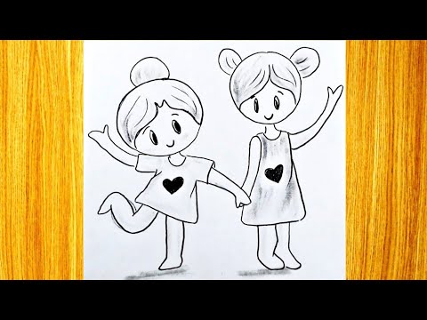 Meilleures Amies Filles Dessins Faciles Pour Débutants Dessins Faciles Pour Filles 