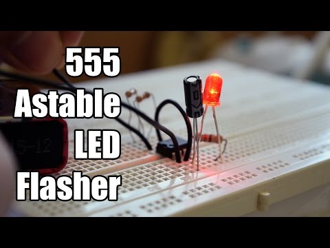 555 TIMER ASTABLE LED FLASHER 