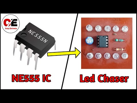 How To Make Led Chaser Using NE555 IC Led Flasher Led Blinking 2023 