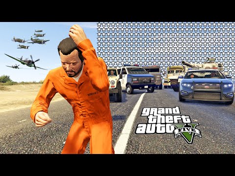 الهروب الماكر من 500 نجم في لعبة GTA 5 GTA V 500 Star Wanted Level 