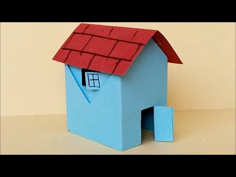 مشروع مسكني الصغير صنع بيت صغير بالورق الملون 